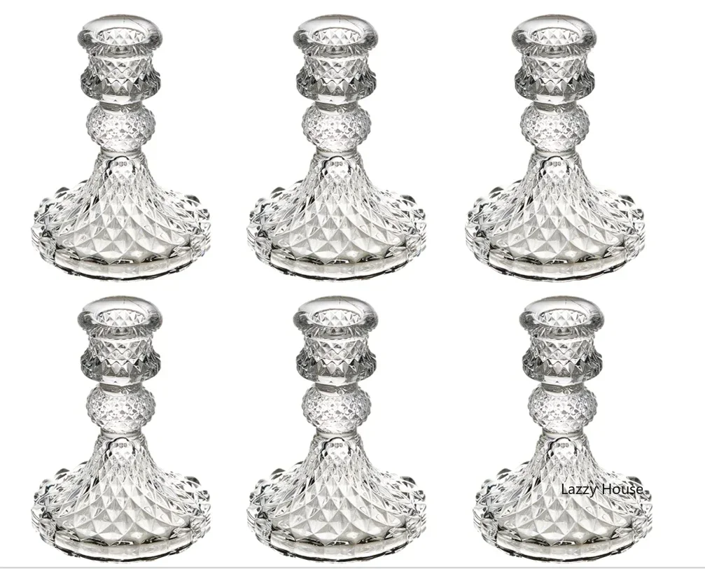 Candle Making Glass - Хрустальные подсвечники 6 шт., центральный элемент