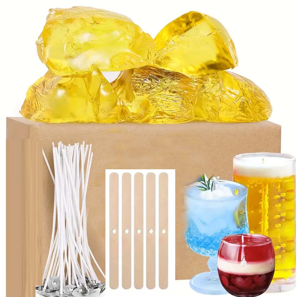 Candle Making Wicks - 200 г желтого прозрачного геля-желе-воска для