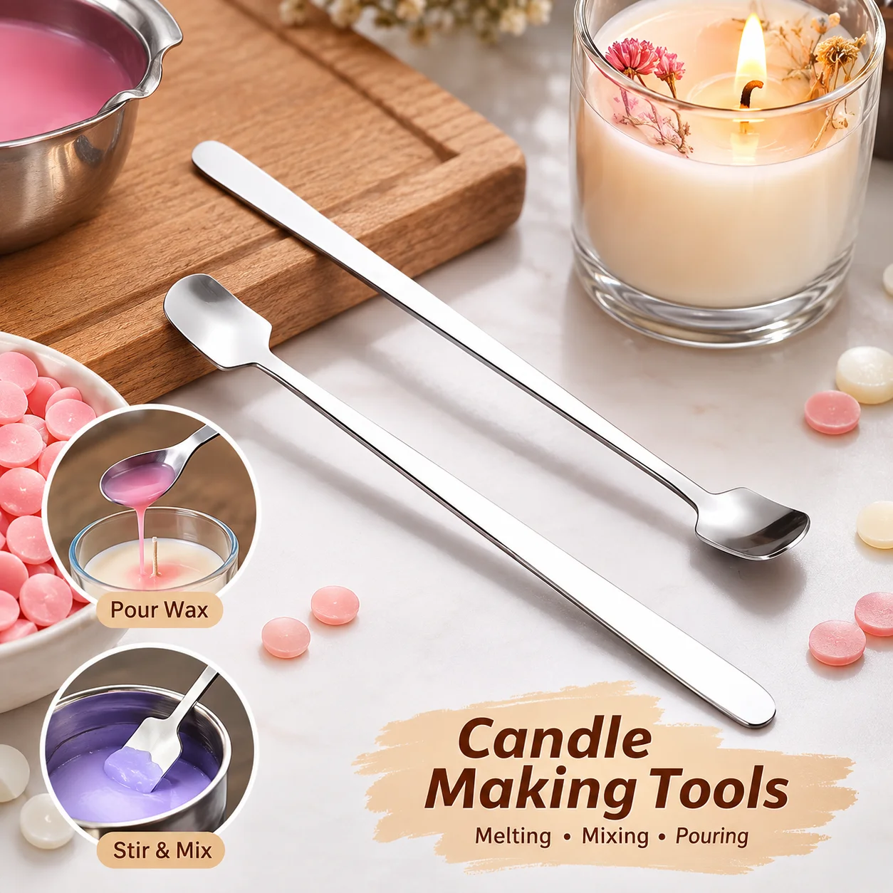 Candle Making Instructions - 1/2 шт. Набор ложек для изготовления