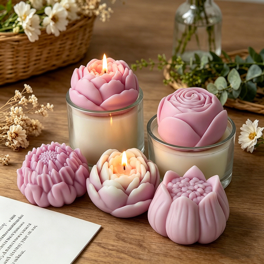 Candle Making Experience - 3D-форма из силикона для цветов: пион,