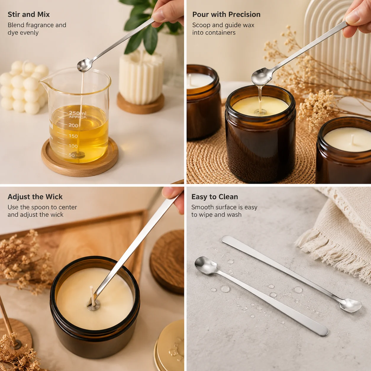 1/2 шт. Набор ложек для изгото – обзор и цена Candle Making Instructions