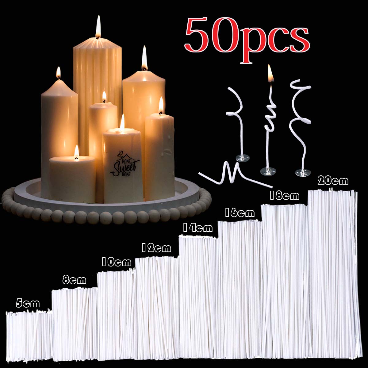 50 шт., 5-20 см, фитили для св – обзор и цена Candle Making Instructions